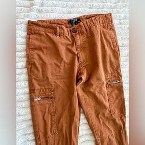 Forever 21 Men's Orange/Brown cargo pants with zippers and pockets sz 31